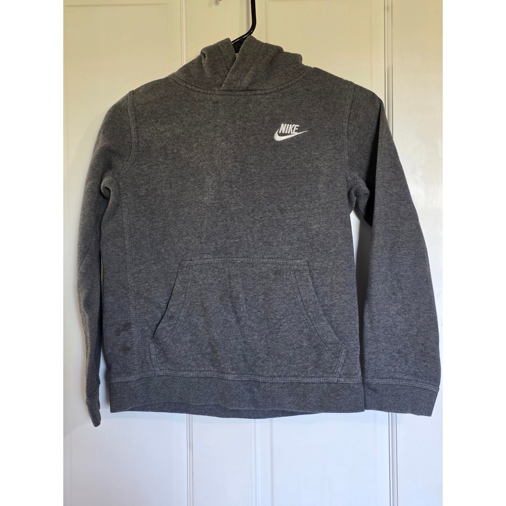 Nike Kids Sportswear Club Fleece Hoodie Gray BV3757-071 Size Medium